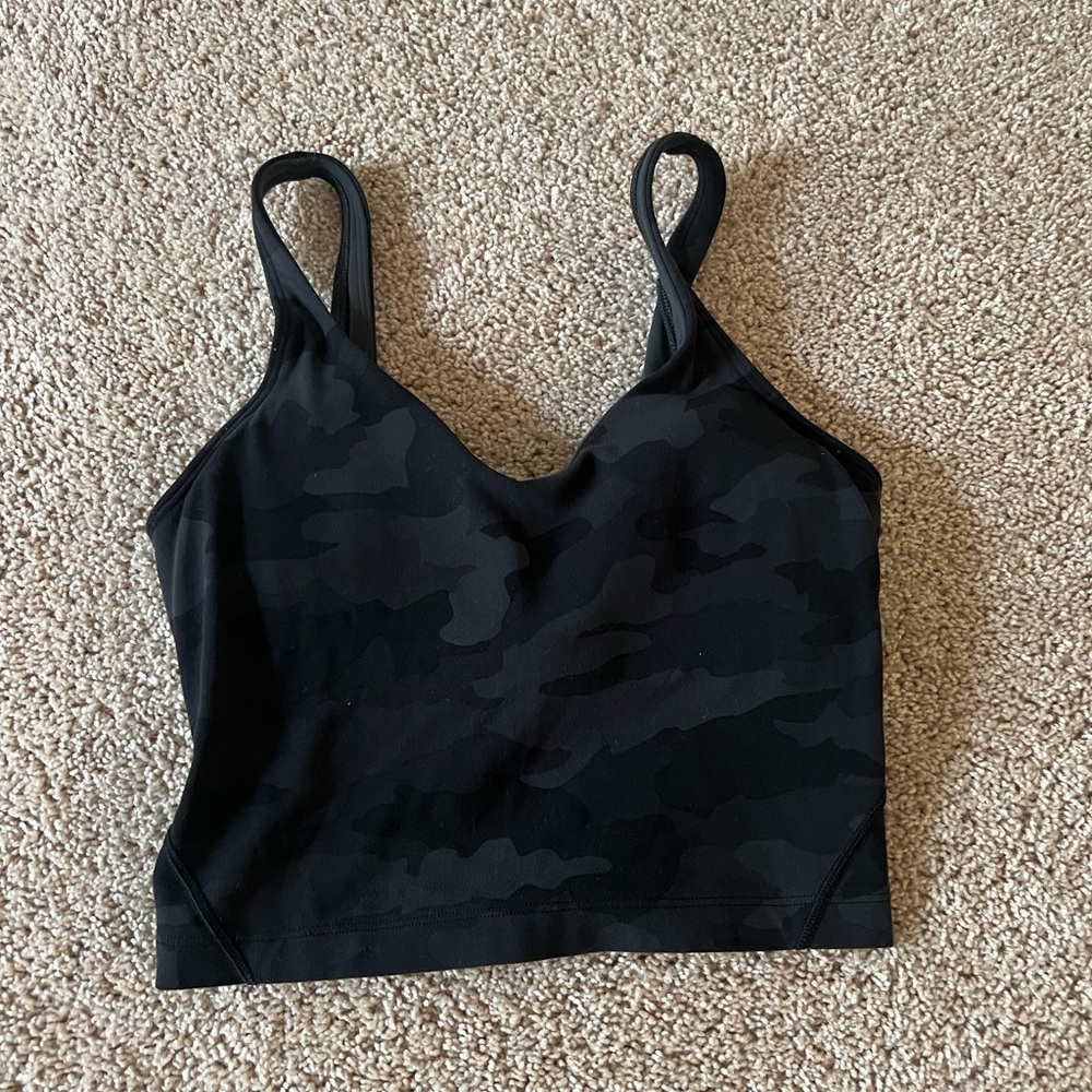 Black lululemon camo align tank